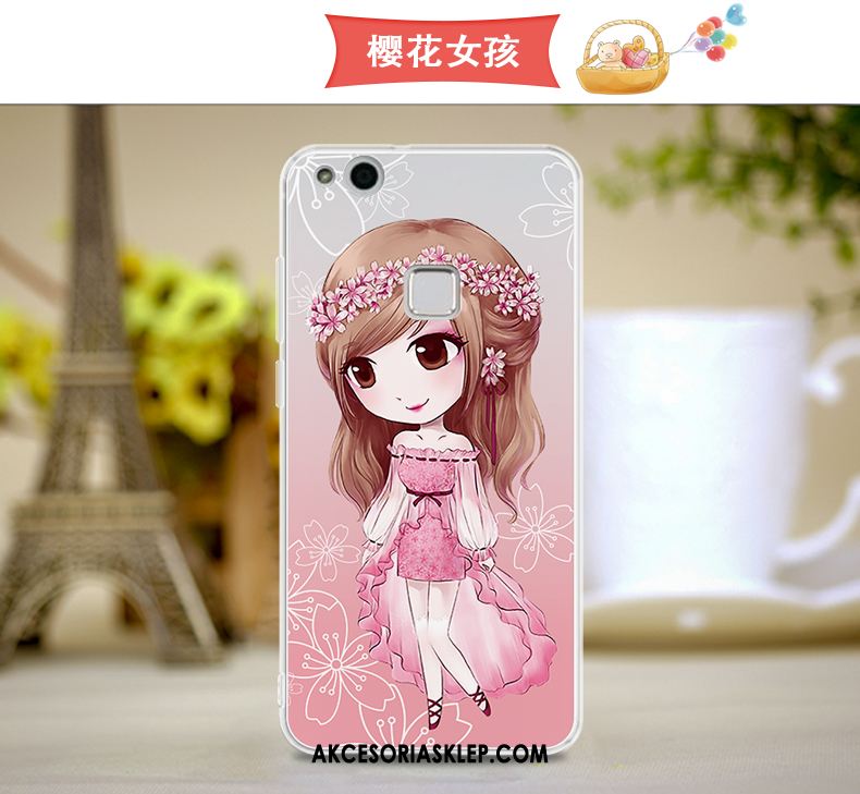 Futerał Huawei P10 Lite Różowe Silikonowe Telefon Komórkowy Miękki Młodzież Pokrowce Tanie