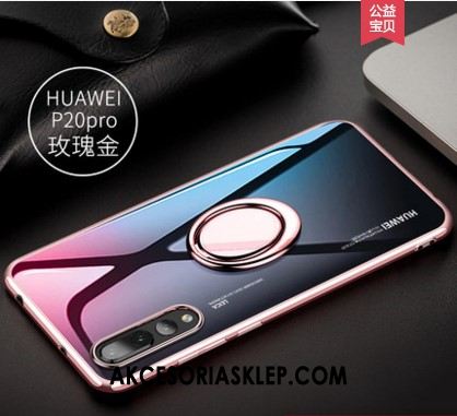 Futerał Huawei P20 Pro Przezroczysty Ring Anti-fall Purpurowy Tendencja Obudowa Online