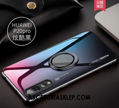 Futerał Huawei P20 Pro Przezroczysty Ring Anti-fall Purpurowy Tendencja Obudowa Online