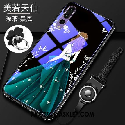 Futerał Huawei P20 Pro Szkło Rhinestone Silikonowe Telefon Komórkowy Czerwony Etui Online