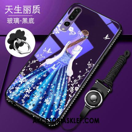 Futerał Huawei P20 Pro Szkło Rhinestone Silikonowe Telefon Komórkowy Czerwony Etui Online