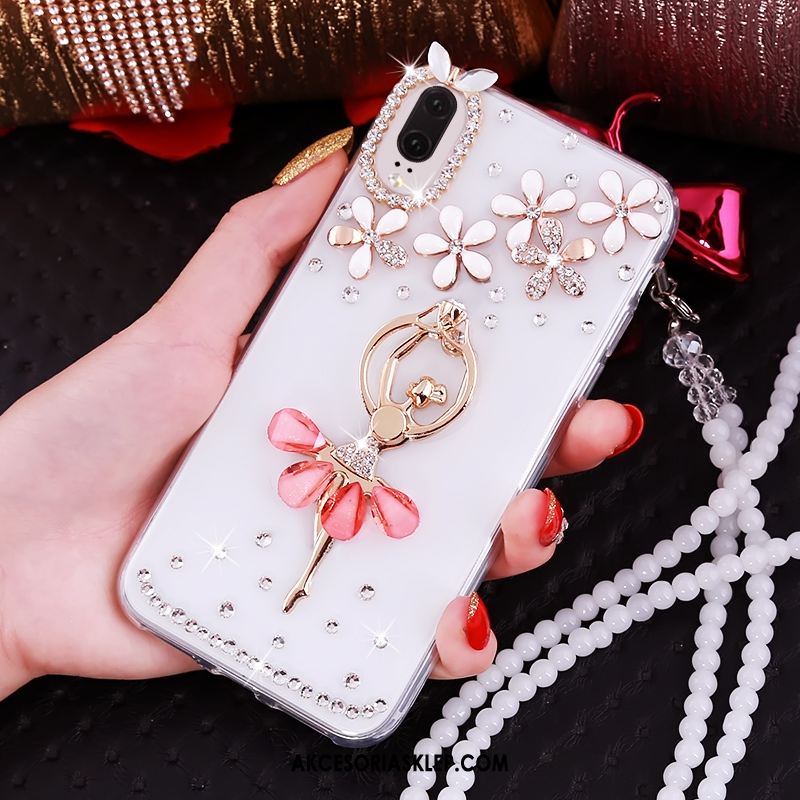 Futerał Huawei P20 Telefon Komórkowy Luksusowy Rhinestone Przezroczysty Pokrowce Na Sprzedaż