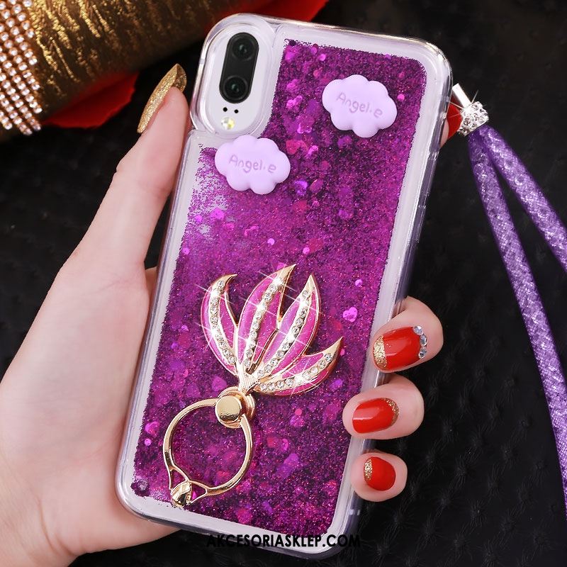 Futerał Huawei P20 Wspornik Rhinestone Wiszące Ozdoby Quicksand Z Kryształkami Obudowa Sprzedam