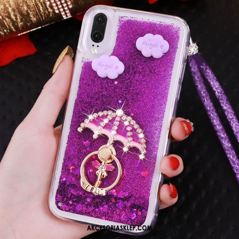 Futerał Huawei P20 Wspornik Rhinestone Wiszące Ozdoby Quicksand Z Kryształkami Obudowa Sprzedam