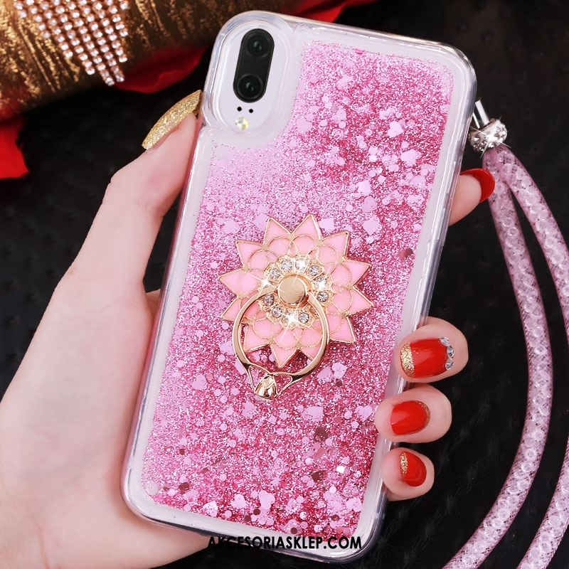 Futerał Huawei P20 Wspornik Rhinestone Wiszące Ozdoby Quicksand Z Kryształkami Obudowa Sprzedam