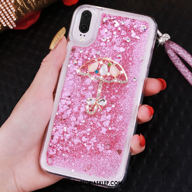 Futerał Huawei P20 Wspornik Rhinestone Wiszące Ozdoby Quicksand Z Kryształkami Obudowa Sprzedam