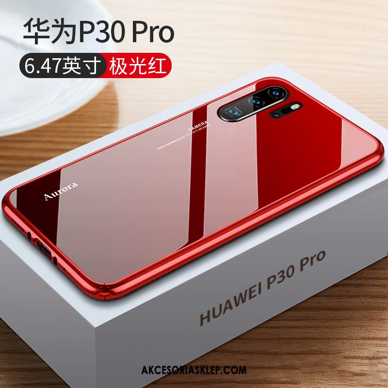 Futerał Huawei P30 Pro All Inclusive Luksusowy Nowy Czerwony Metal Pokrowce Oferta