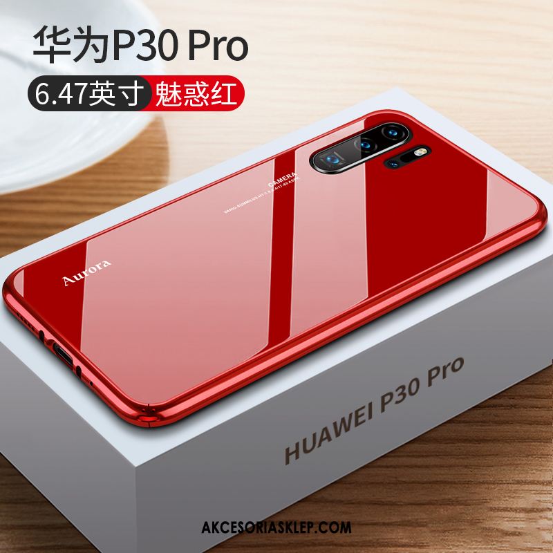 Futerał Huawei P30 Pro All Inclusive Luksusowy Nowy Czerwony Metal Pokrowce Oferta
