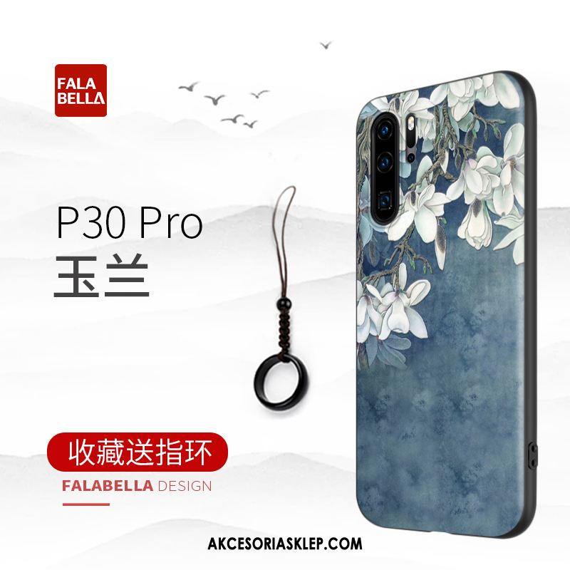 Futerał Huawei P30 Pro Chiński Styl Niebieski Telefon Komórkowy Anti-fall Osobowość Etui Tanie