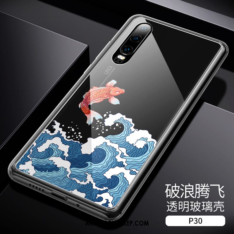 Futerał Huawei P30 Przezroczysty Cienkie Czarny Chiński Styl Anti-fall Obudowa Sprzedam
