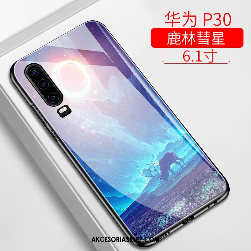 Futerał Huawei P30 Silikonowe Miękki Purpurowy Gwiaździsty Modna Marka Etui Online