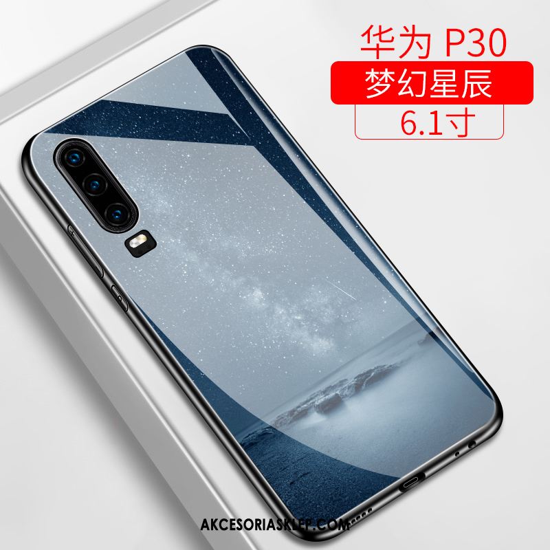 Futerał Huawei P30 Silikonowe Miękki Purpurowy Gwiaździsty Modna Marka Etui Online