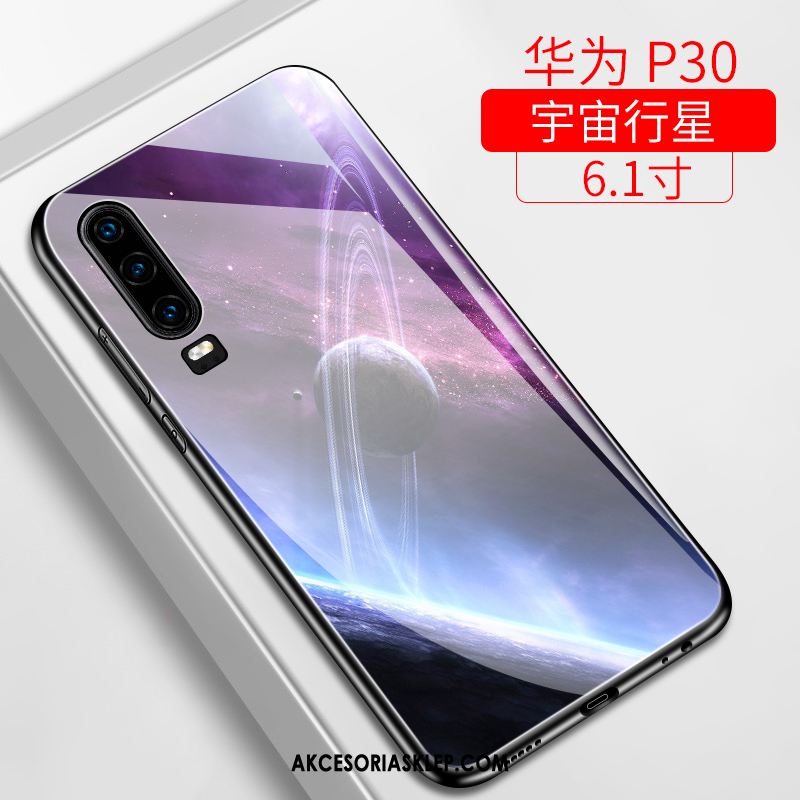 Futerał Huawei P30 Silikonowe Miękki Purpurowy Gwiaździsty Modna Marka Etui Online
