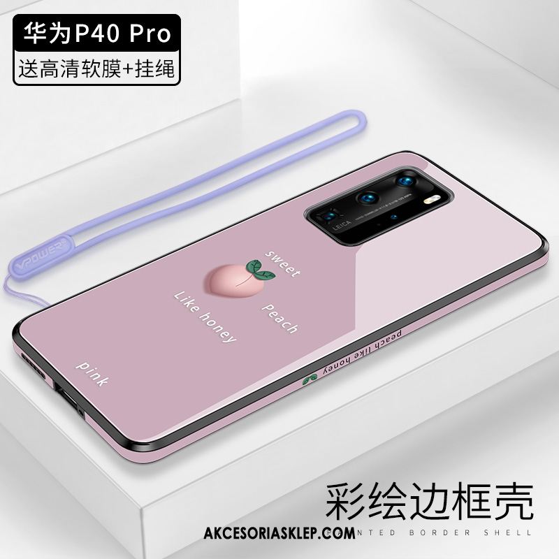 Futerał Huawei P40 Pro Wiatr Proste Purpurowy Anti-fall Czerwony Netto Etui Kupię