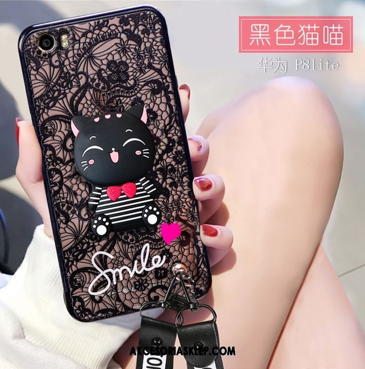 Futerał Huawei P8 Lite Młodzież Kreskówka Wiszące Ozdoby Anti-fall Biały Obudowa Dyskont