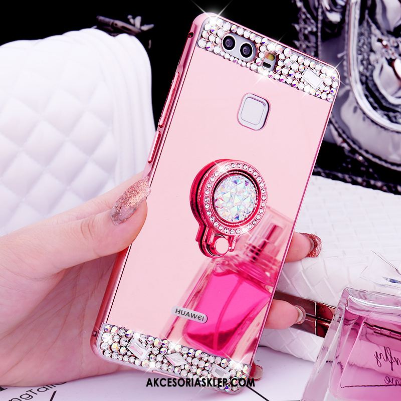 Futerał Huawei P9 Plus Tylna Pokrywa Telefon Komórkowy Różowe Metal Siatkowe Etui Tanie