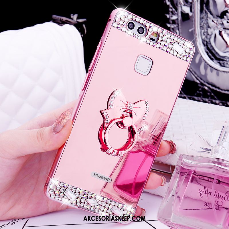 Futerał Huawei P9 Plus Tylna Pokrywa Telefon Komórkowy Różowe Metal Siatkowe Etui Tanie
