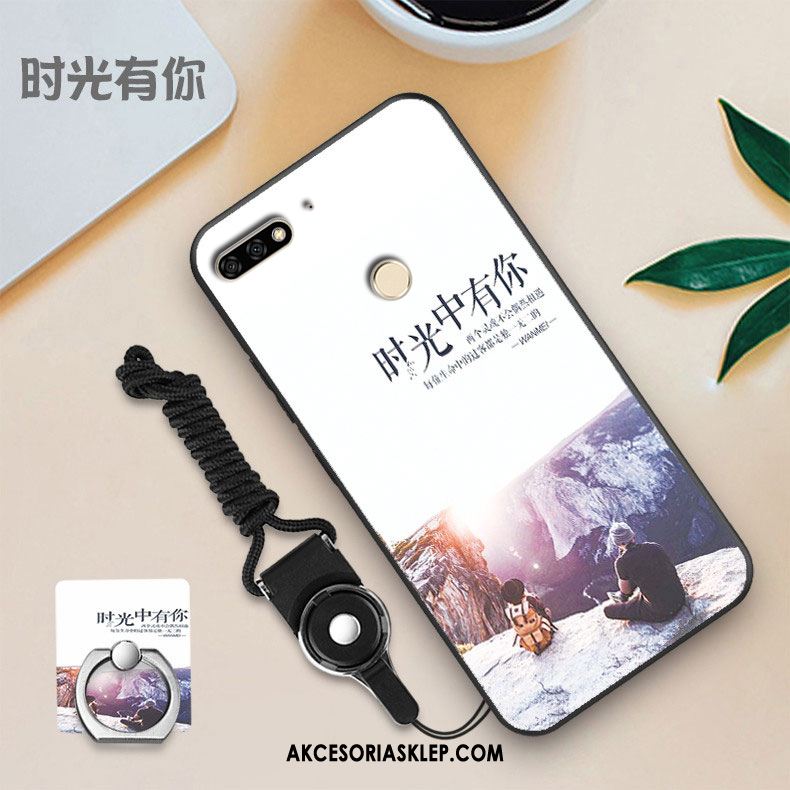 Futerał Huawei Y7 2018 Filmy Biały Osobowość Czarny Telefon Komórkowy Etui Kupię
