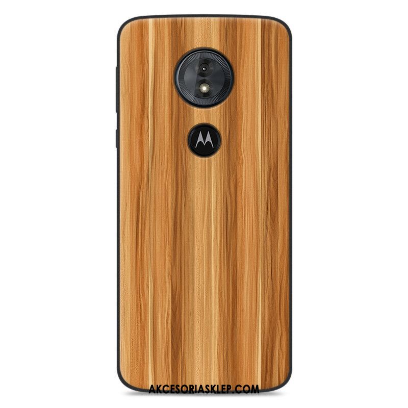 Futerał Moto E5 Telefon Komórkowy Silikonowe Kreatywne Anti-fall Ziarno Drewna Obudowa Sklep