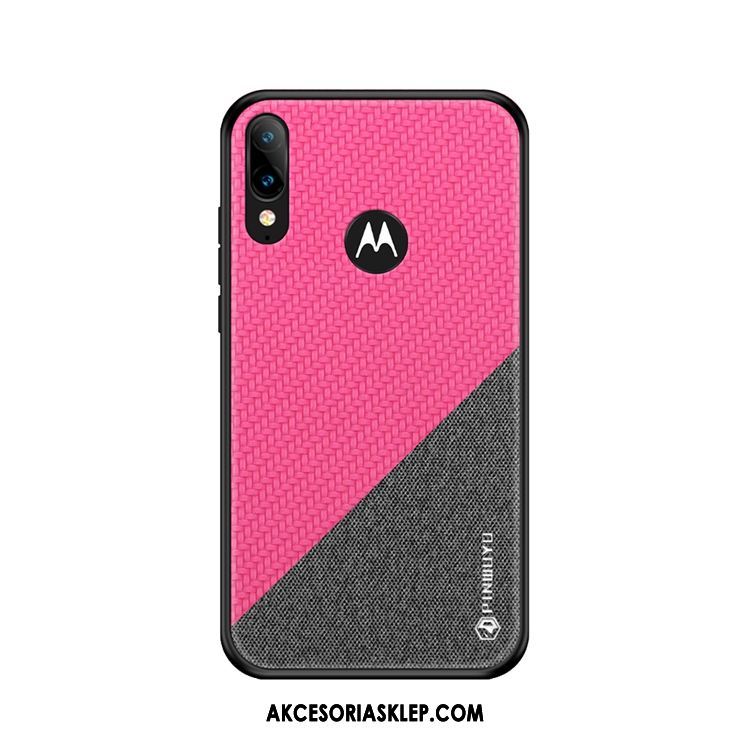 Futerał Moto E6 Plus Płótno Wzór Anti-fall Żółty Telefon Komórkowy Obudowa Sklep