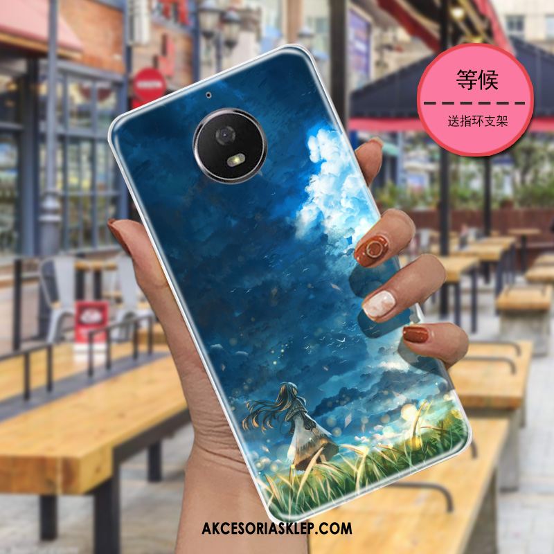 Futerał Moto G5s Plus All Inclusive Kreskówka Silikonowe Niebieski Miękki Pokrowce Tanie