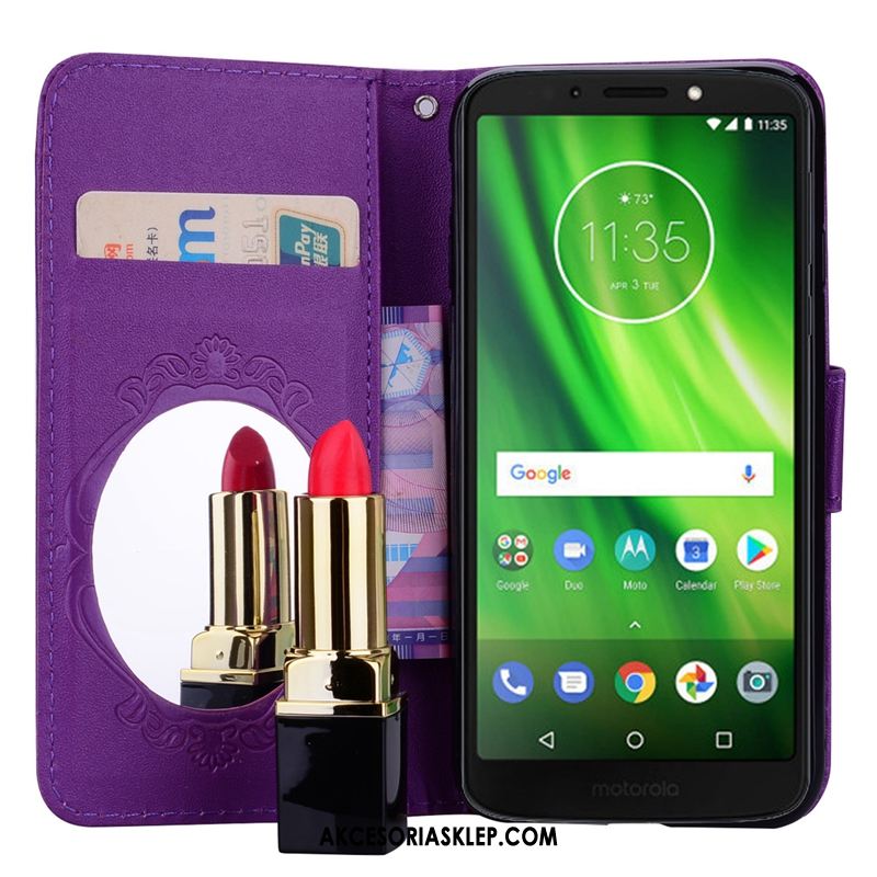 Futerał Moto G6 All Inclusive Anti-fall Purpurowy Skórzany Futerał Telefon Komórkowy Obudowa Tanie