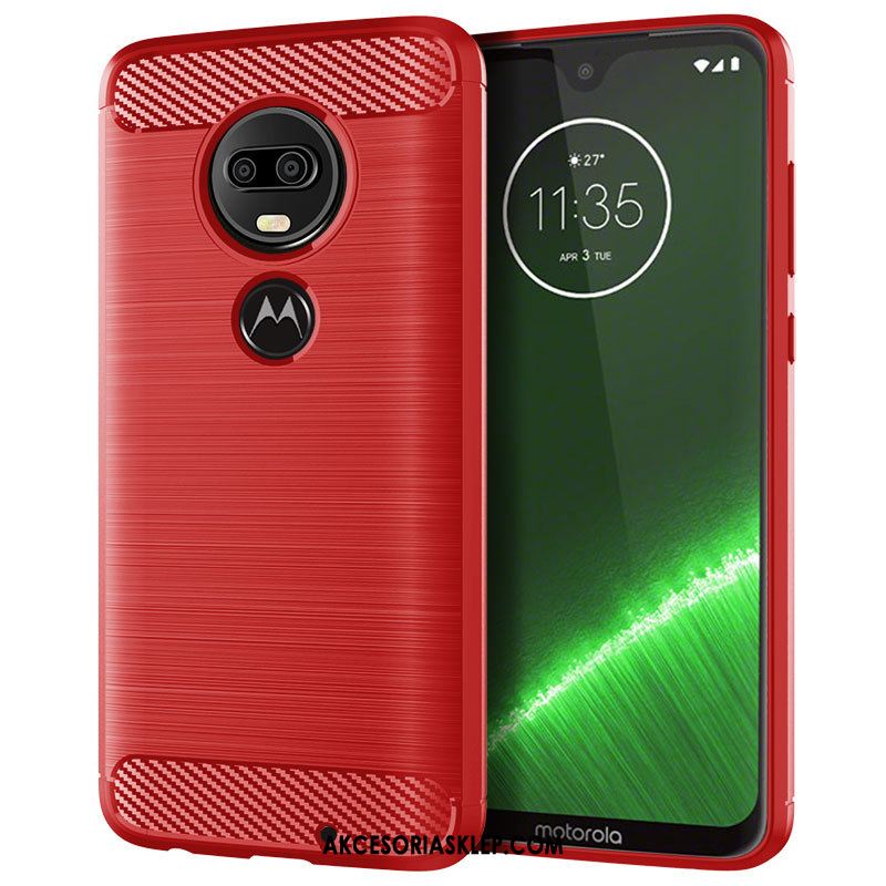 Futerał Moto G7 Plus Jedwab Niebieski Miękki Wzór Ochraniacz Pokrowce Tanie