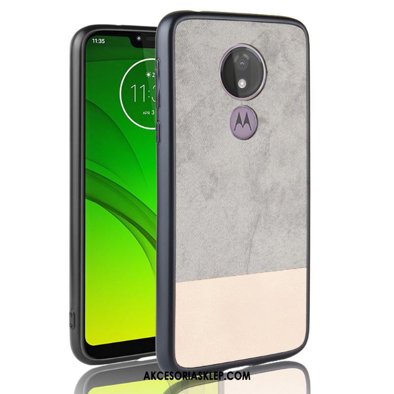 Futerał Moto G7 Power Nubuku All Inclusive Ochraniacz Denim Niebieski Obudowa Tanie