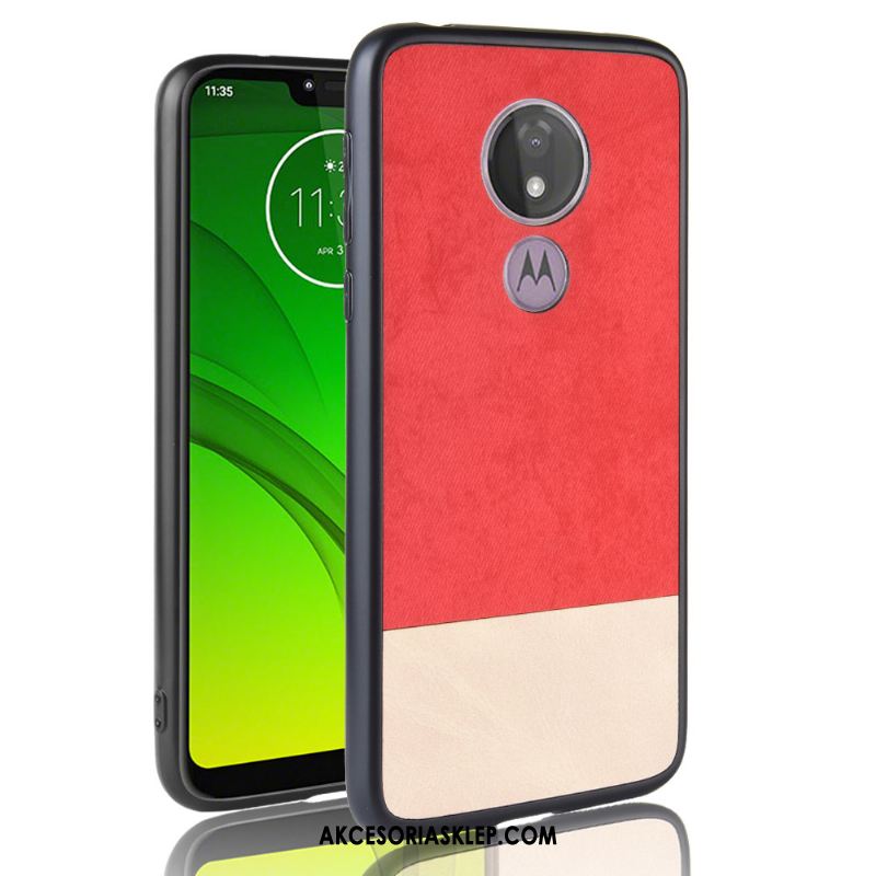 Futerał Moto G7 Power Nubuku All Inclusive Ochraniacz Denim Niebieski Obudowa Tanie