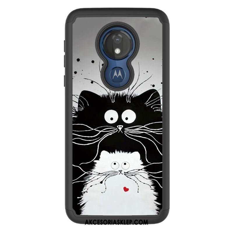 Futerał Moto G7 Power Wzór Anti-fall Różowe Płótno Ochraniacz Etui Sklep