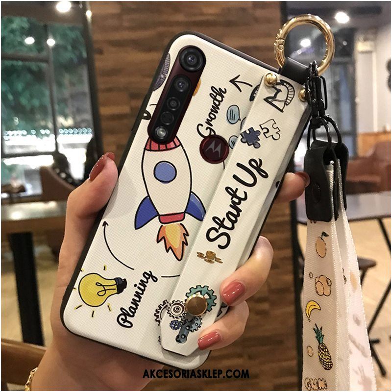 Futerał Moto G8 Plus Miękki Kreskówka Ochraniacz Piękny Czarny Etui Sklep