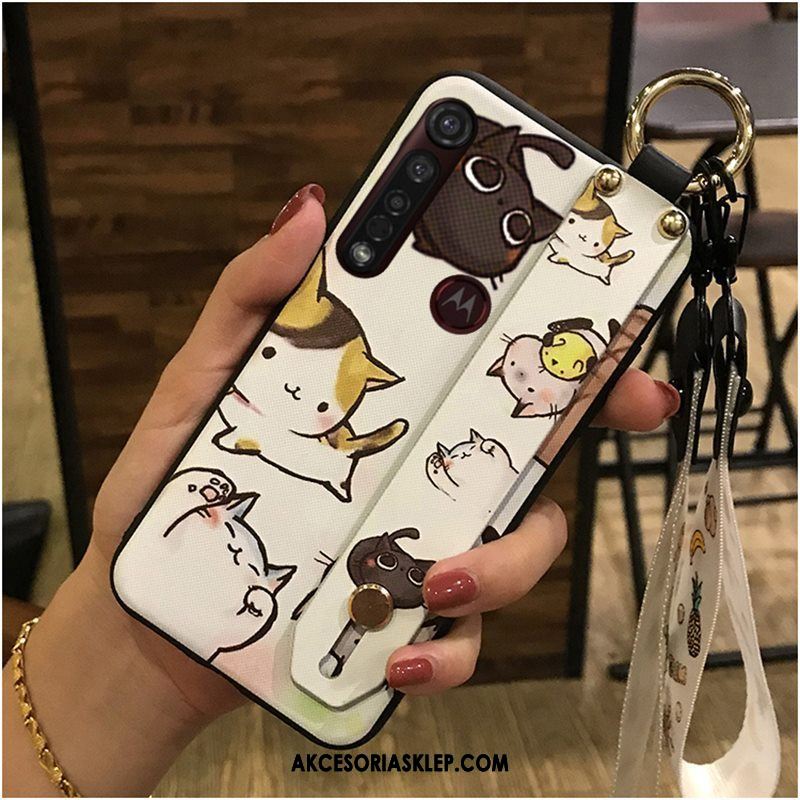 Futerał Moto G8 Plus Miękki Kreskówka Ochraniacz Piękny Czarny Etui Sklep