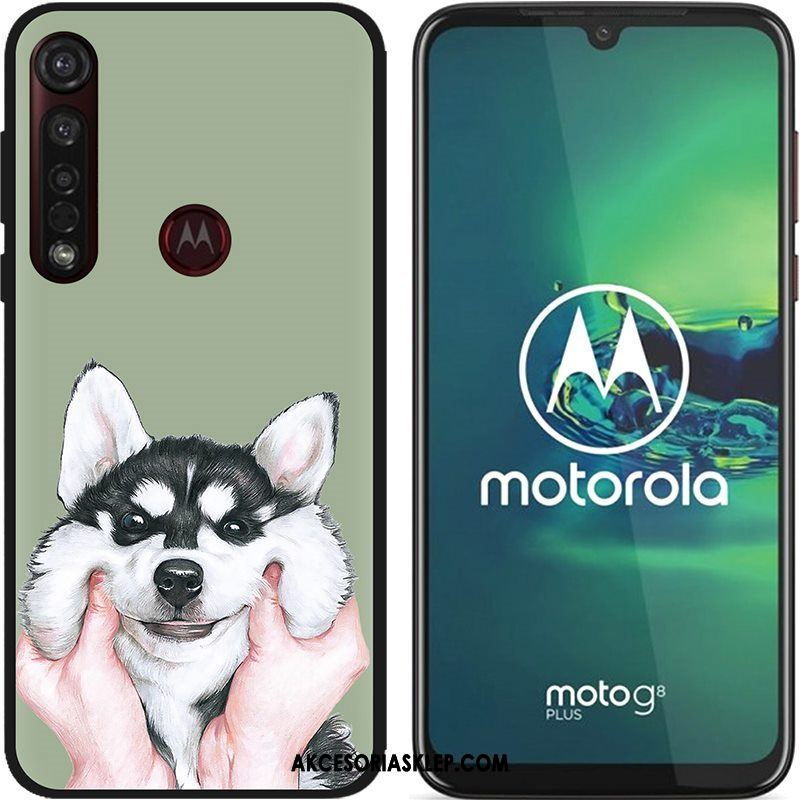 Futerał Moto G8 Plus Pu Miękki Kreskówka Kreatywne Czarny Pokrowce Sklep