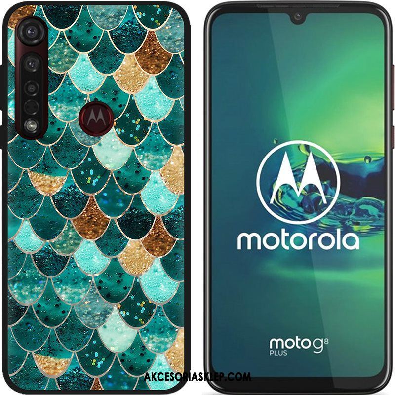 Futerał Moto G8 Plus Pu Miękki Kreskówka Kreatywne Czarny Pokrowce Sklep