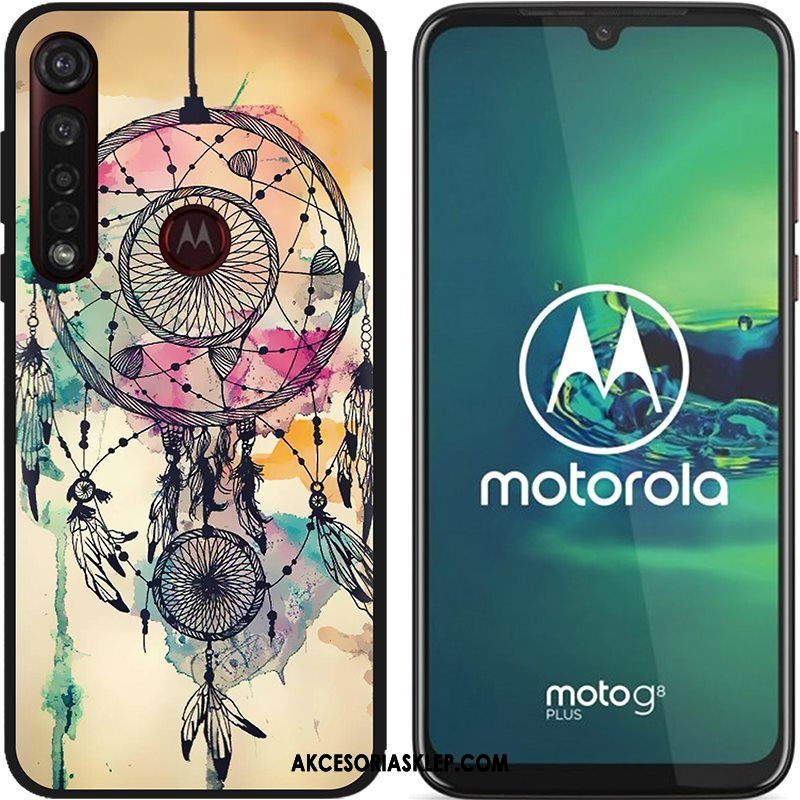 Futerał Moto G8 Plus Pu Miękki Kreskówka Kreatywne Czarny Pokrowce Sklep