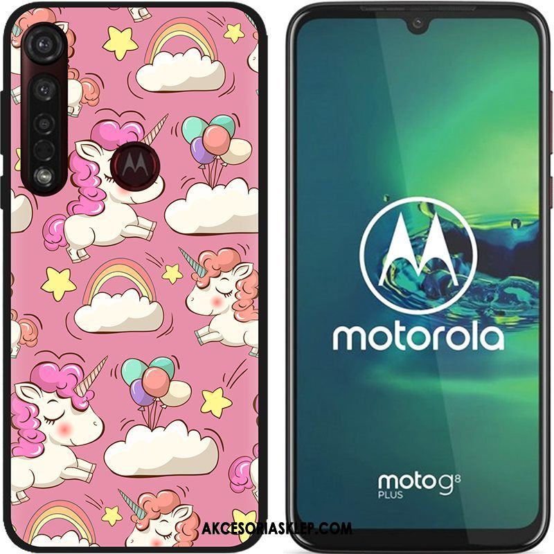 Futerał Moto G8 Plus Pu Miękki Kreskówka Kreatywne Czarny Pokrowce Sklep