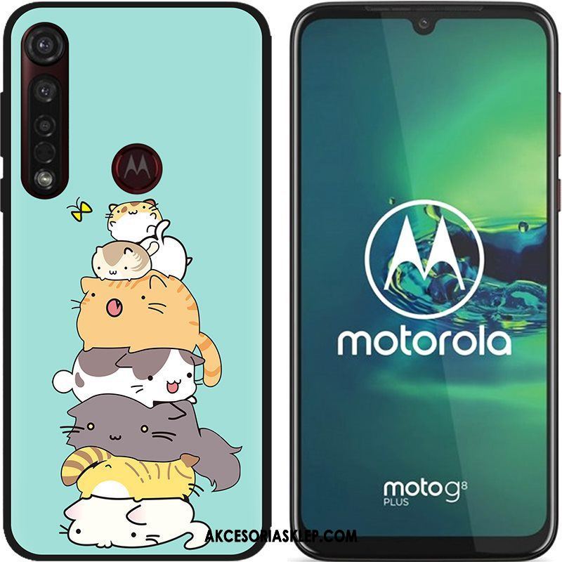 Futerał Moto G8 Plus Pu Miękki Kreskówka Kreatywne Czarny Pokrowce Sklep