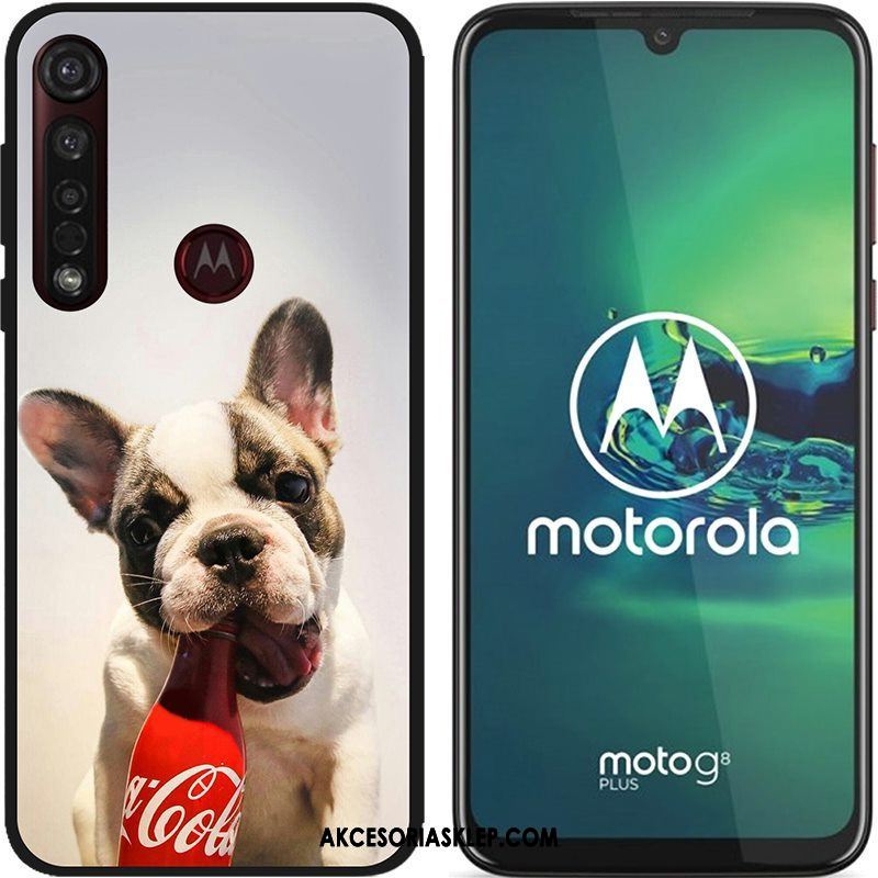 Futerał Moto G8 Plus Pu Miękki Kreskówka Kreatywne Czarny Pokrowce Sklep