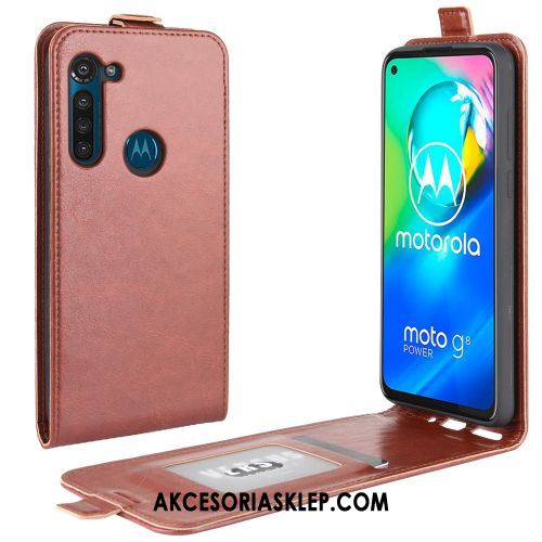 Futerał Moto G8 Power Karta Biznes Wspornik Skórzany Futerał Czarny Pokrowce Na Sprzedaż