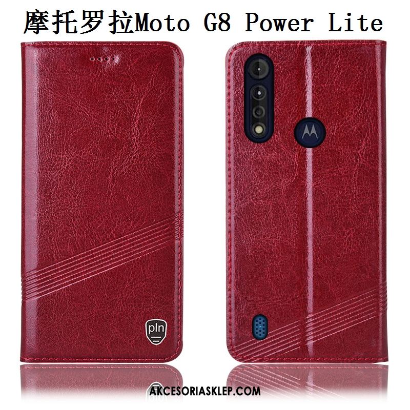 Futerał Moto G8 Power Lite Ochraniacz Telefon Komórkowy Anti-fall Czarny Wzór Pokrowce Online