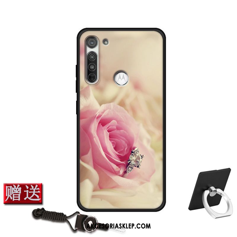 Futerał Moto G8 Power Piękny Miękki Dostosowane Czerwony Nubuku Pokrowce Kup