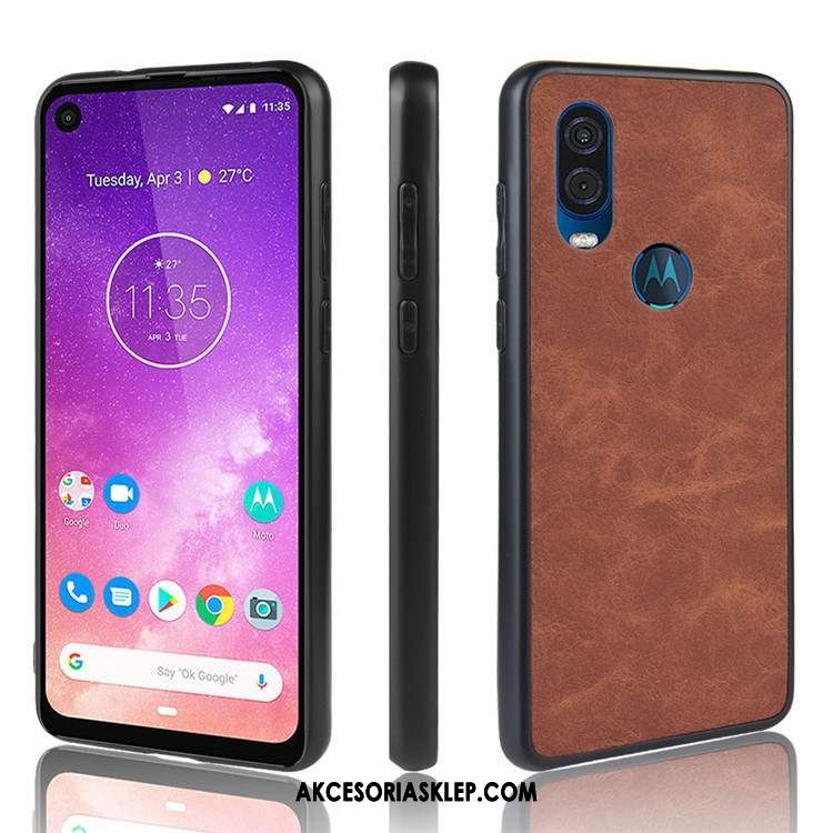 Futerał Motorola One Vision Czarny Ochraniacz Telefon Komórkowy Anti-fall Obudowa Sklep