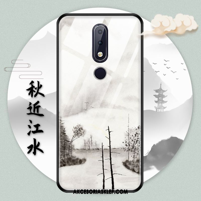 Futerał Nokia 5.1 Plus Atrament Chiński Styl Telefon Komórkowy Szkło Ochraniacz Obudowa Online