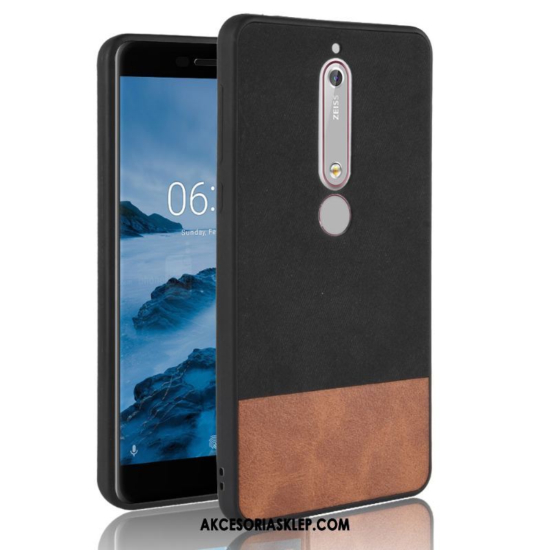 Futerał Nokia 6.1 Denim Mieszane Kolory Miękki Ochraniacz Czerwony Obudowa Kup