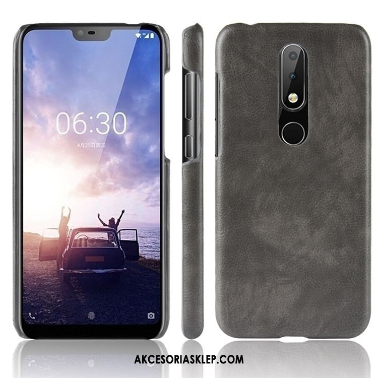 Futerał Nokia 6.1 Trudno Czarny Jakość Tendencja Litchi Obudowa Oferta