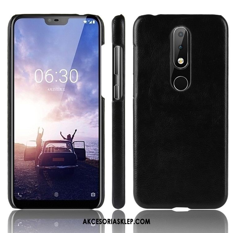 Futerał Nokia 6.1 Trudno Czarny Jakość Tendencja Litchi Obudowa Oferta