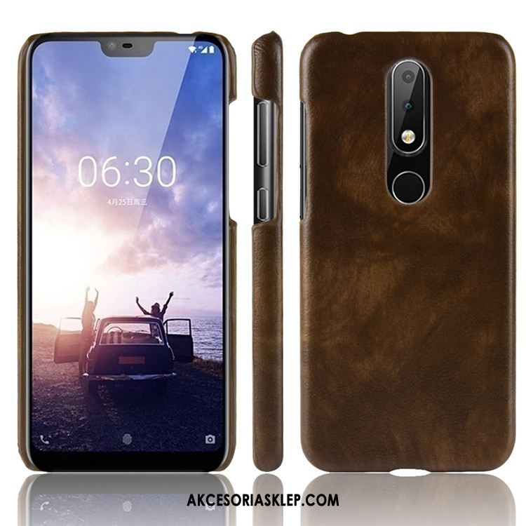 Futerał Nokia 6.1 Trudno Czarny Jakość Tendencja Litchi Obudowa Oferta