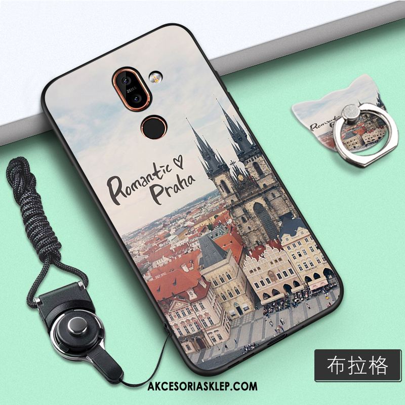 Futerał Nokia 7 Plus Anti-fall Nubuku Niebieski Telefon Komórkowy Miękki Etui Sklep