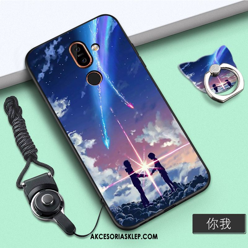 Futerał Nokia 7 Plus Anti-fall Nubuku Niebieski Telefon Komórkowy Miękki Etui Sklep