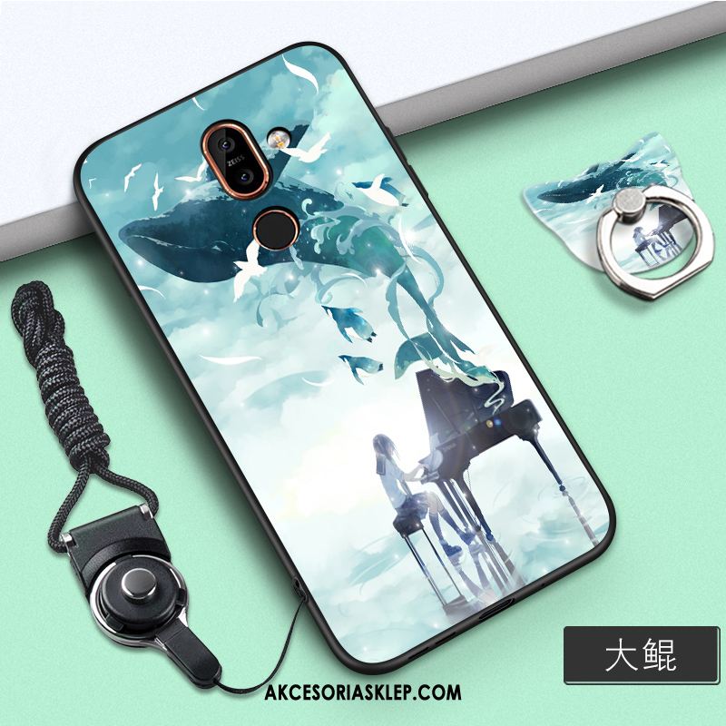 Futerał Nokia 7 Plus Anti-fall Nubuku Niebieski Telefon Komórkowy Miękki Etui Sklep